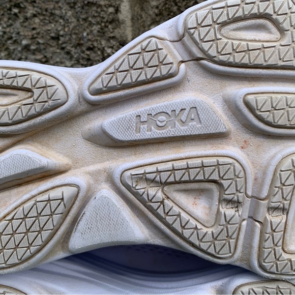 HOKA ONE ONE Womens Bondi 8 Sz 7.5 B White Sneakers Shoes Athletic Walking Sport - Picture 11 of 15